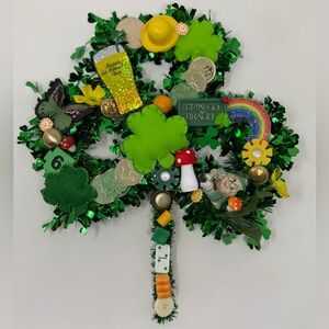 Handmade Shamrock Vintage Trinket Wreath